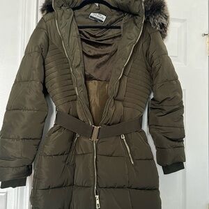 Royalty for Me size medium and large olive green puff coats never worn